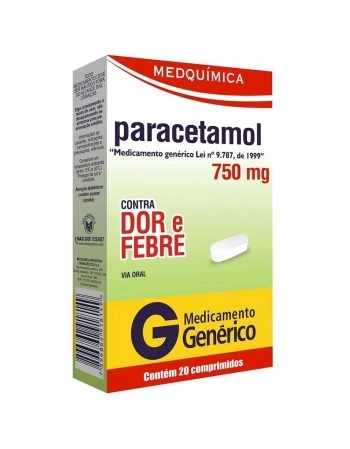 PARACETAMOL 750MG C/20CPR