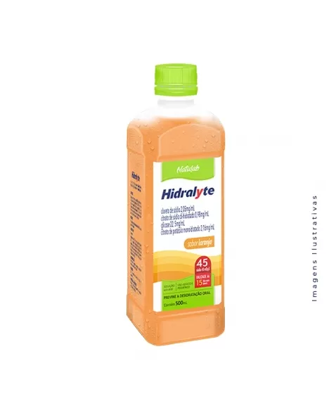 HIDRALYTE SOLUCAO REIDRATANTE 45 LARANJA 500ML (NATULAB)