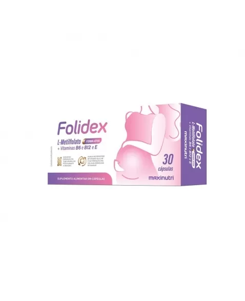 FOLIDEX 420MCG+VIT.B6+B12+E 30CAPS METILFOLATO