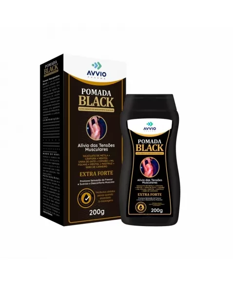 POM.P/MASSAGEM BLACK EXTRA FORTE 200G