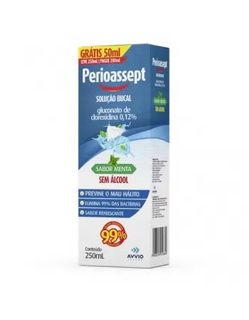 ANTISSEPTICO BUCAL PERIOASSEPT C/ALCOOL 250ML