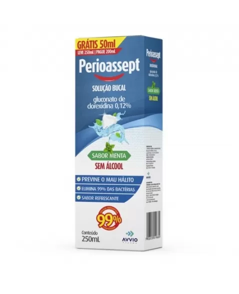 ANTISSEPTICO BUCAL PERIOASSEPT C/ALCOOL 250ML