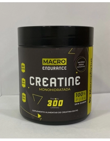 CREATINE MONOHIDRATADA 100% MACRO ENDURANCE 300G