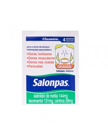 SALONPAS 6,5X4,2CM C/4 PEQUENO METILA+LEVOM.+CANFORA