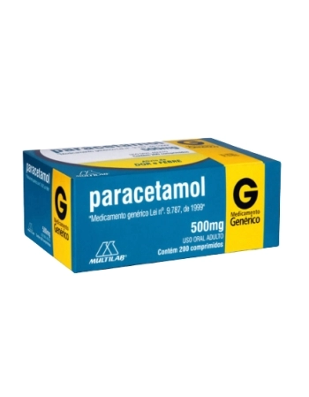 PARACETAMOL 500MG 20 X 10CPR (MULTILAB)