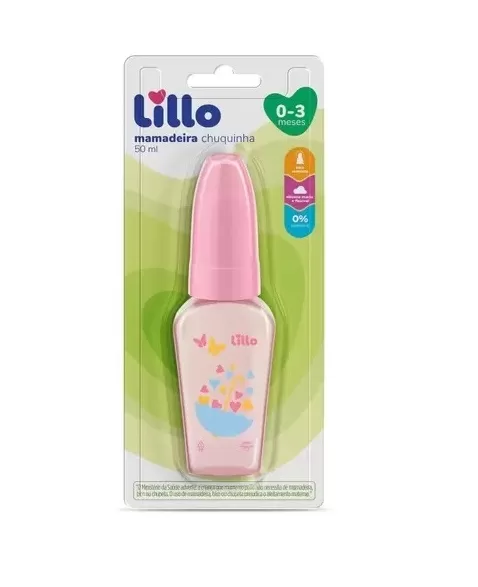 MAMADEIRA PRIMEIROS PASSOS 50ML ROSA (629931) (LILLO)