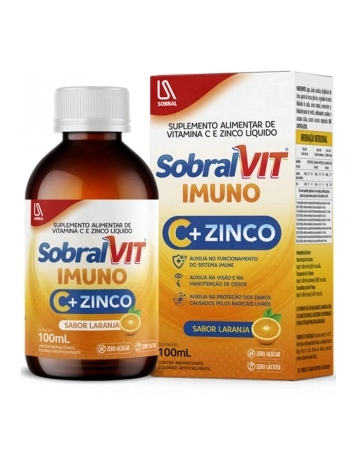 SOBRALVIT IMUNO LARANJA.XP.100ML VIT.C+ZINCO