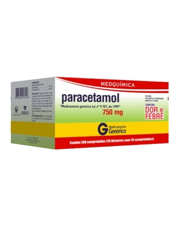 PARACETAMOL 750MG 20 X 10CPR (MEDQUIMICA)