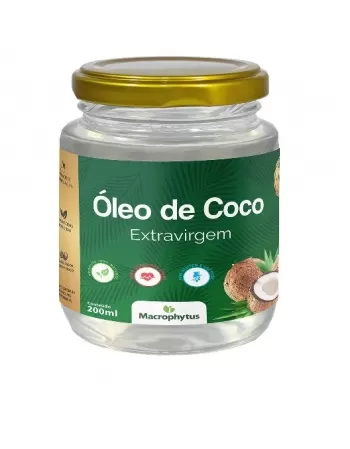 OLEO DE COCO EXTRA VIRGEM 200ML (MACROPHYTUS)