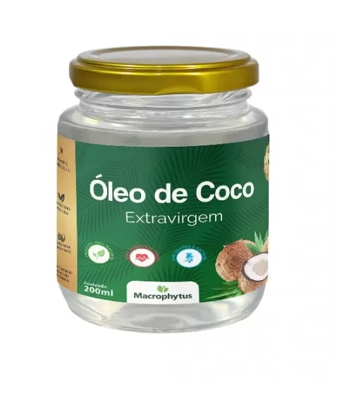 OLEO DE COCO EXTRA VIRGEM 200ML (MACROPHYTUS)