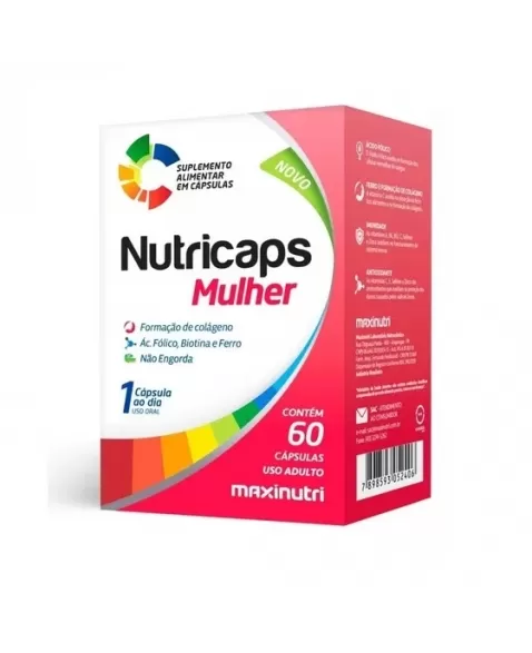 NUTRICAPS MULHER C/60CAPS (MAXINUTRI)