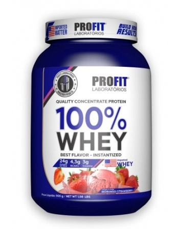 100% WHEY CONCENTRATE MORANGO 900G