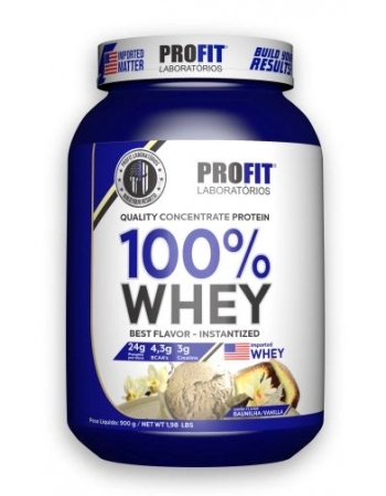 100% WHEY CONCENTRATE BAUNILHA 900G