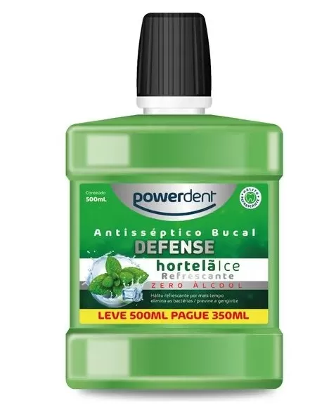 ANTISSEPTICO BUCAL DEFENSE HORTELA L500P350ML (2439) (POWERDENT)