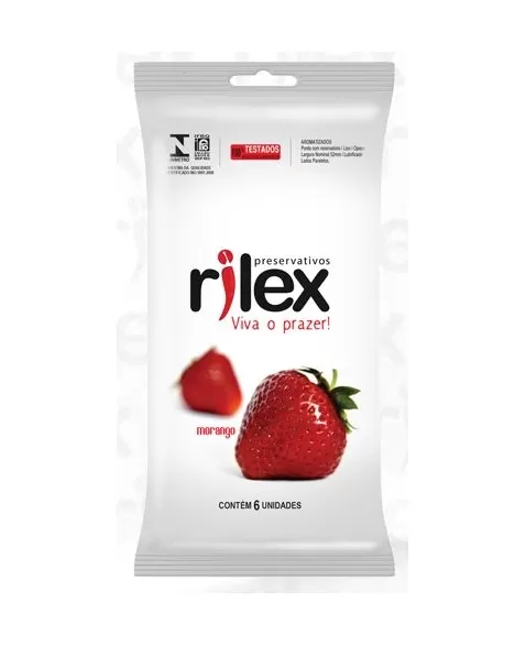 PRESERVATIVO RILEX MORANGO LV8PG6