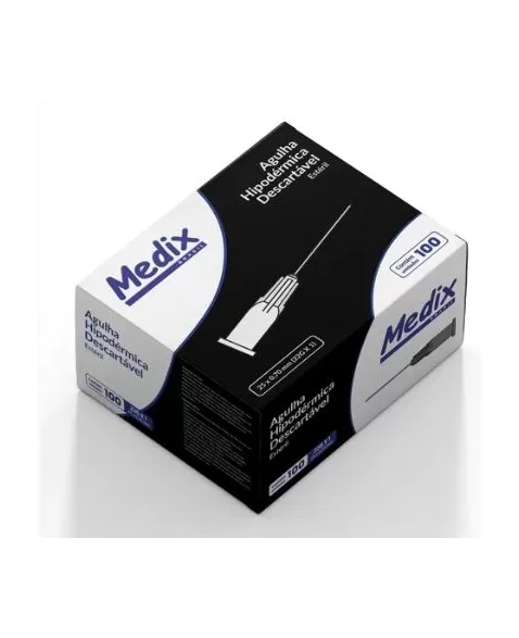 AGULHA DESCARTAVEL 25 X 7 C/100 UND (MEDIX)