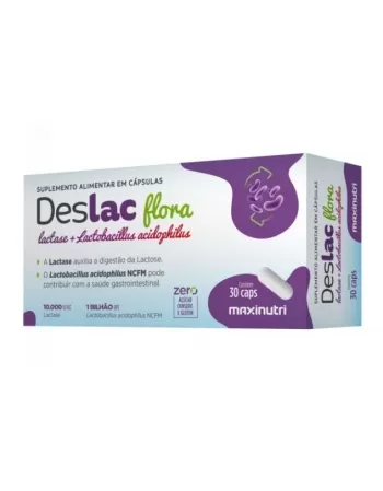 DESLAC FLORA C/30CAPS LACTASE + LACTOBACILLUS