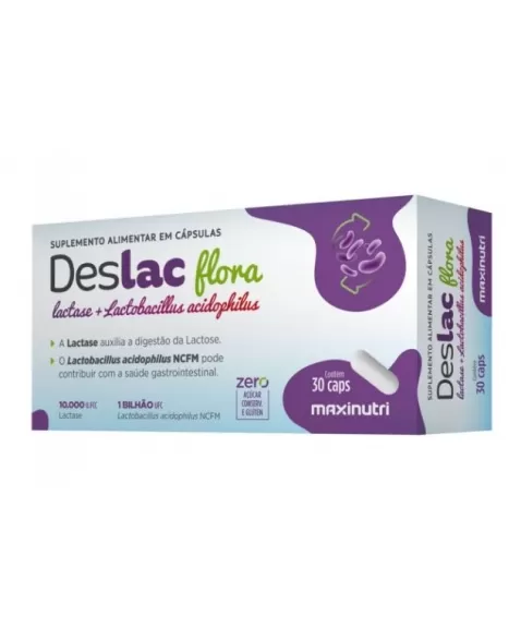 DESLAC FLORA C/30CAPS LACTASE + LACTOBACILLUS