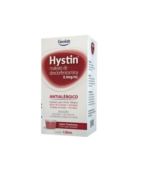 HYSTIN XAROPE 120ML DEXCLORFENIRAMINA (GEOLAB)