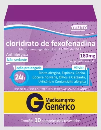 FEXOFENADINA 180MG C/10CPR GEN