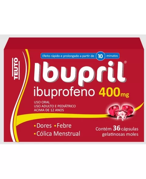 IBUPRIL 400MG 12 X 3CAPS GEL IBUPROFENO (TEUTO)