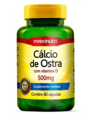 CALCIO DE OSTRA 500MG C/60CAPS (MAXINUTRI)