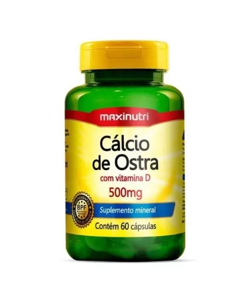 CALCIO DE OSTRA 500MG C/60CAPS (MAXINUTRI)