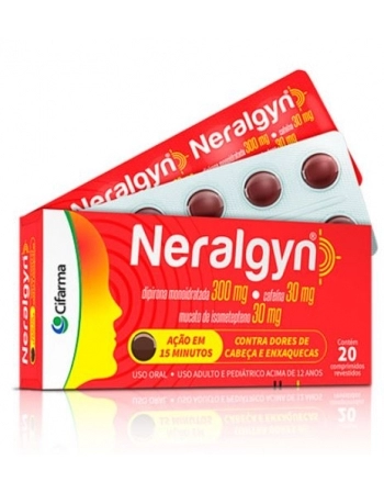 NERALGYN C/20CPR DIPIRONA + ISOMETEPTENO + CAFEINA (CIFARMA)