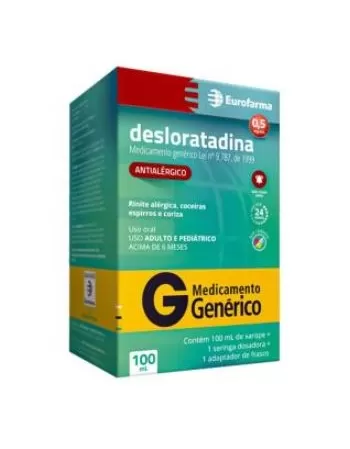 DESLORATADINA 0,5MG XAROPE 100ML (EUROFARMA)