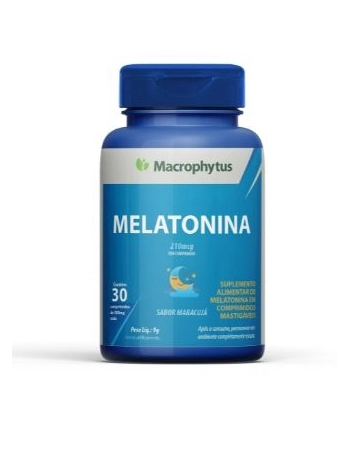 MELATONINA 0,21MG C/30CPR SABOR MARACUJA (MACROPHYTUS)