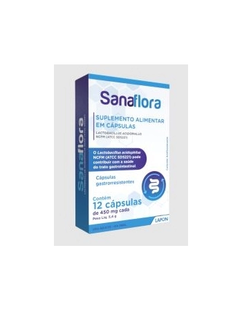 SANAFLORA 450MG C/12CAPS LACTOBACILLUS ACIDOPHILUS