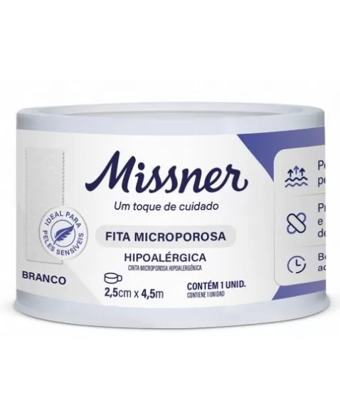 FITA MICROPOROSA BRANCA 2,5CM X 4,5M (MISSNER)