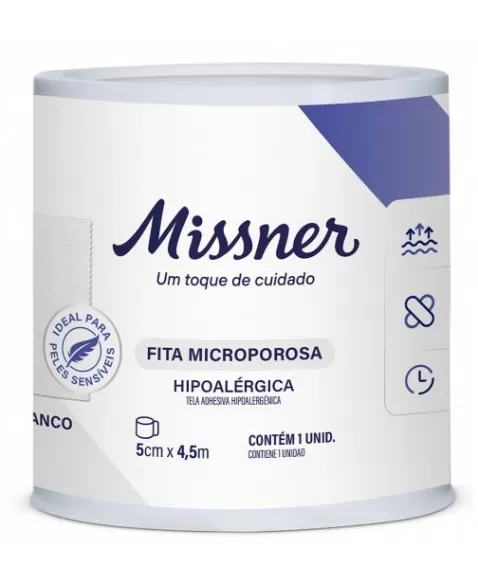 FITA MICROPOROSA BRANCA 5CM X 4,5M (MISSNER)