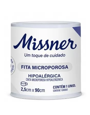 FITA MICROPOROSA BRANCA 2,5CM X 0,90CM C/12 UND (MISSNER)
