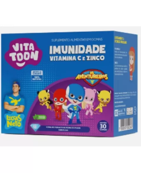 VITAMINA IMUNIDADE C+ZINCO VITATOON LUCCAS NETO C/30 GOMAS