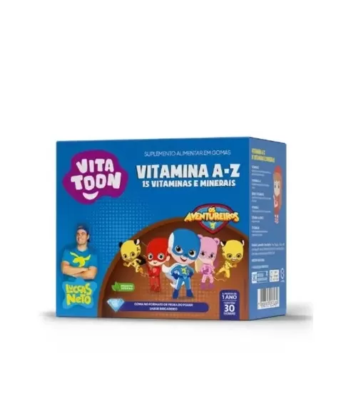 VITAMINA AZ VITATOON LUCCAS NETO C/30 GOMAS