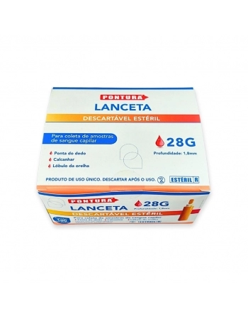 LANCETA DESC.ESTERIL 28G C/100