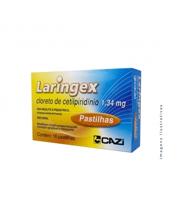 LARINGEX PASTILHAS C/16 LARANJA CETILPIRIDINIO (CAZI)