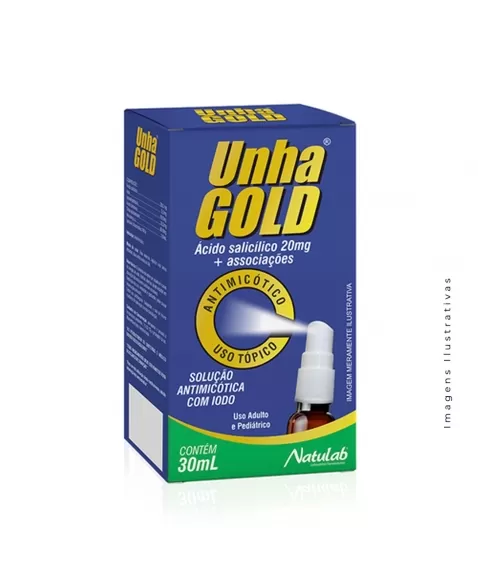 UNHA GOLD SPRAY P/UNHA 30ML (NATULAB)
