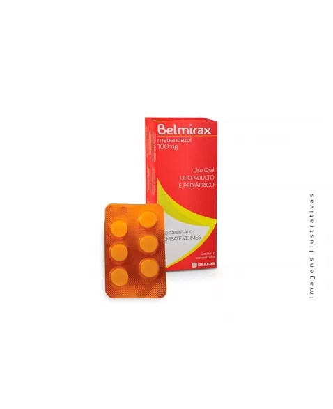 BELMIRAX 100MG C/6CPR MEBENDAZOL (BELFAR)