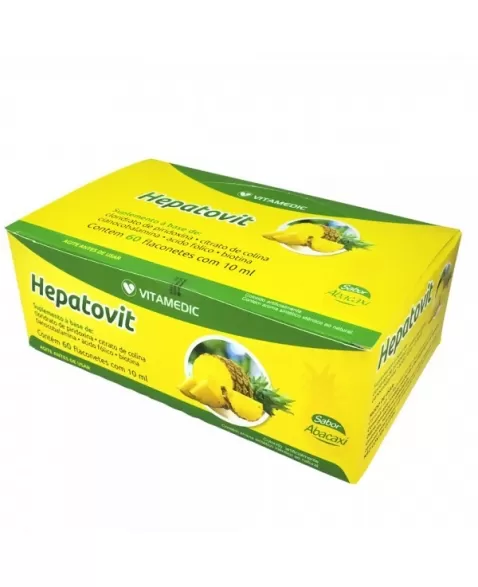 HEPATOVIT ABACAXI C/60 FLACONETES 10ML (VITAMEDIC)