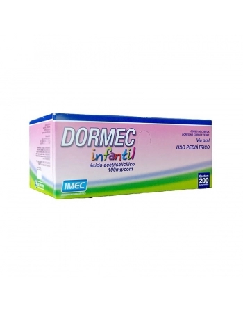 DORMEC 100MG INFANTIL 20 X 10CPR ACIDO ACETILSALICILICO (AAS) (IMEC)