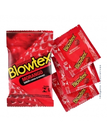 PRESERVATIVO BLOWTEX MORANGO C/3 UND (BLOWTEX)