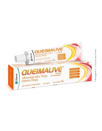 QUEIMALIVE POMADA 30G SULFACETAMIDA SODICA + TROLAMINA (CIFARMA)